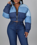 Denim Dreams Puffer Jacket